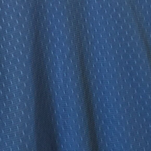 Periwinkle Blue Draping Double Layered Mesh Top - Picture 3 of 11